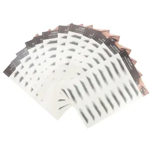 12Pcs Fake Eyebrow Stickers Temporary Brow Tattoos for Effortless Application Natural Look Easy to Use No Mess for Enhancement
