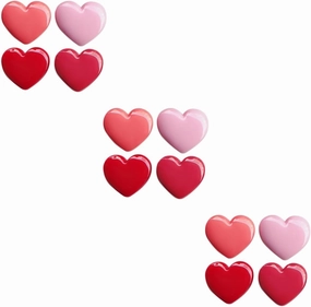 12pcs Heart-shaped Empty Makeup Containers Mirror Compact Highlighter Eyeshadow Cases Cute Cosmetic Storage for Travel Display for Friends Family
