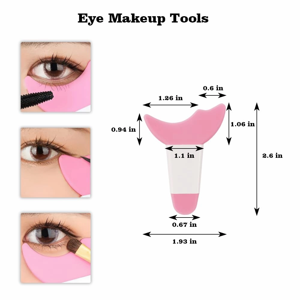 1PC2 in1Eyelash Comb Dual Purpose Eyelash,1Brow & Lash Shaper with 3 Different Spoolie Brushes, 1 Eyeshadow and Eyeliner Stencils Pad,2Pcs Eyelash Stamps Tool,10pc Disposable Eyeliner Makeup