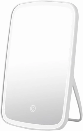 1pc LED Lighted Desktop Makeup Mirror with Touch Control Angle Vanity Mirror for Makeup Application Eyebrow Trimming Shaving Hair Styling Facial Care