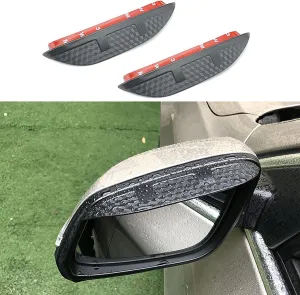 2 pcs Car Rearview Mirror Rain Shield Compatible with Step Wagon 2005-2008, Rain Eyebrow Cover Rear View Side Mirror Carbon Fiber Look