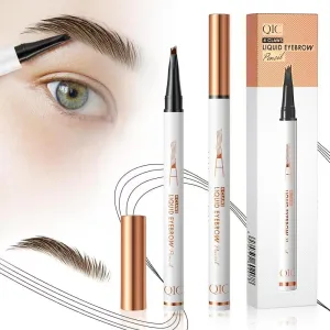 2 Pcs Microblading Eyebrow Pen, 2025 Upgraded 3D Waterproof 4-Tip Eyebrow Pencil, Natural Makeup Long-Lasting Fine Stroke Magic Eyebrow Pencil for Women Stay on All Day (01 Light Brown*2)