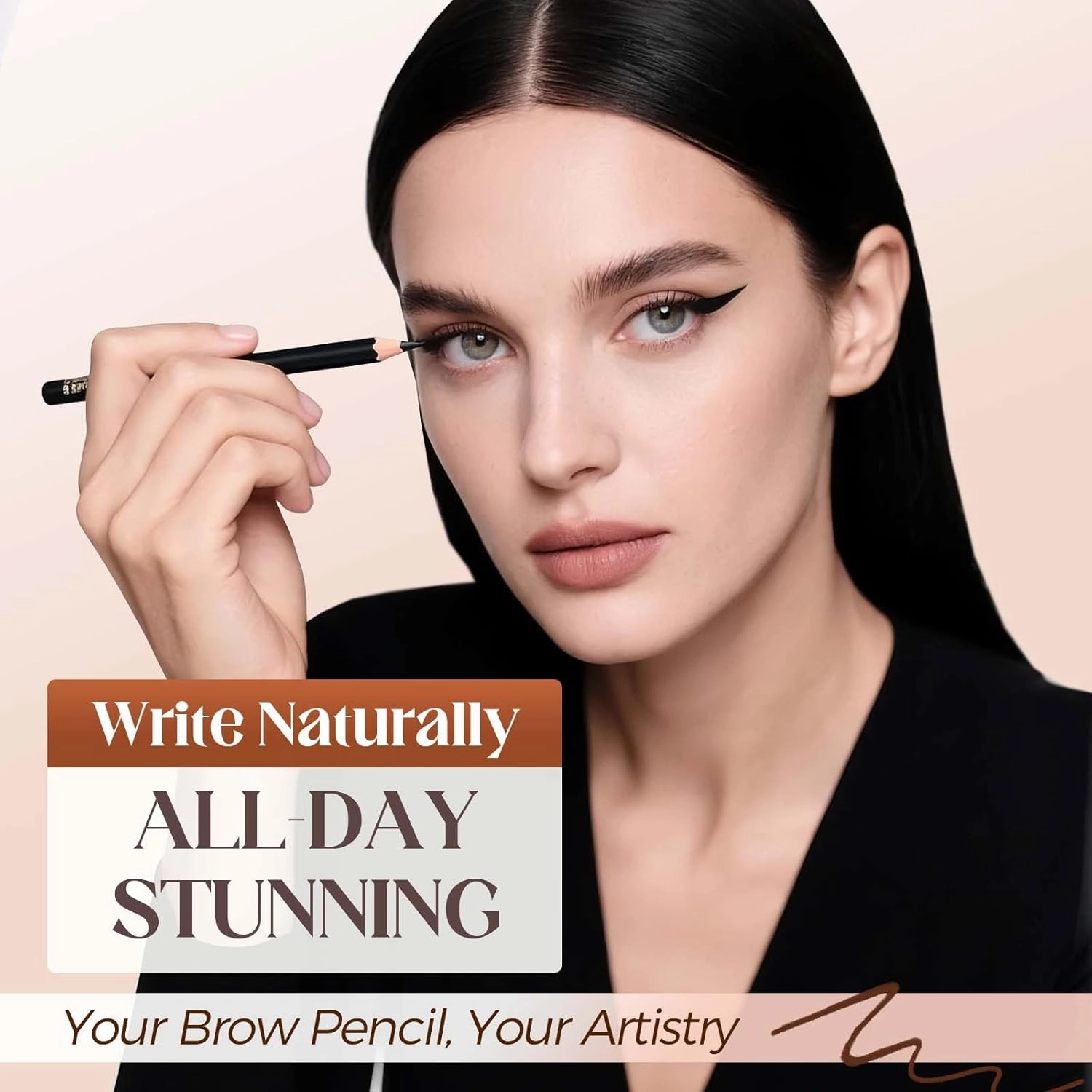 2025 New 24 HR Waterproof Eyeliner Duo Sharpenable Eye Pencil, No Smudging, Fading, 2 in 1 Eye Liner and Eyebrow Pencils, Smooth and Easy to Color (Green Blue)