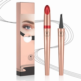 2025 New Microblading Eyebrow Pencil, Eyebrows Pencils for Natural-Looking with 4 Micro-Fork Tip, 3D Magic Eyebrow Tattoo Pencils Long-Lasting Fine Stroke Eye Brow Pen (Black)