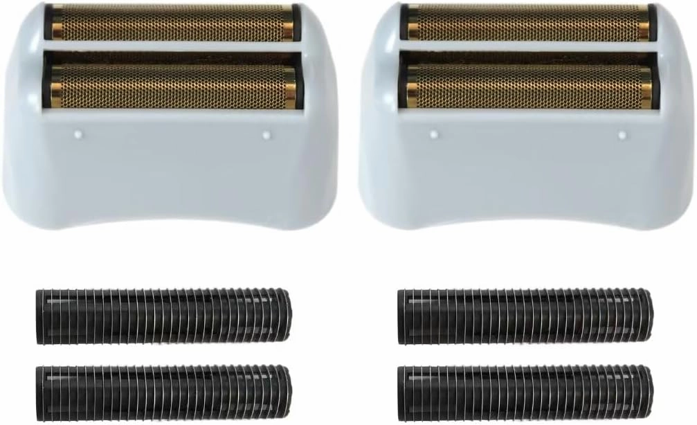 2-Pack Replacement Shaver Head and Cutter Blades with Hypo-Allergenic Gold Foil Head Compatible Compatible for Andis 17150(TS-1)/17155/17200