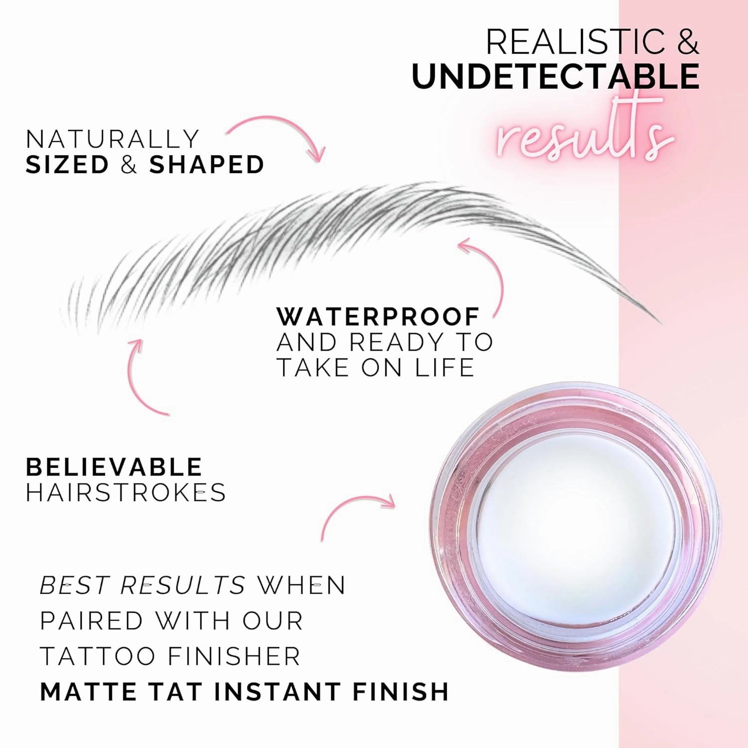 2 Pack Temporary Eyebrow Tattoos Waterproof Eyebrow Stickers, False Tattoos Hair Like Peel Off Instant Transfer Brows For Women And Men | Natural Strokes, Shaping (curved, blonde)