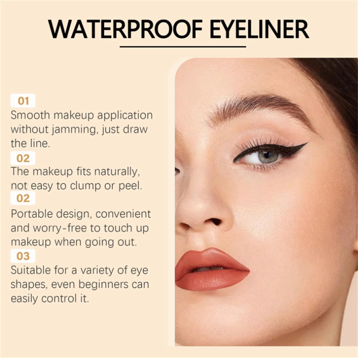 2 Pack Waterproof Eyeliner Duo Sharpenable Eye Pencil, 2025 New Plum Eyeliner Pencil Waterproof, No Smudging, Fading, 2 in 1 Eye Liner and Eyebrow Pencils, Smooth and Easy to Color (Plum)