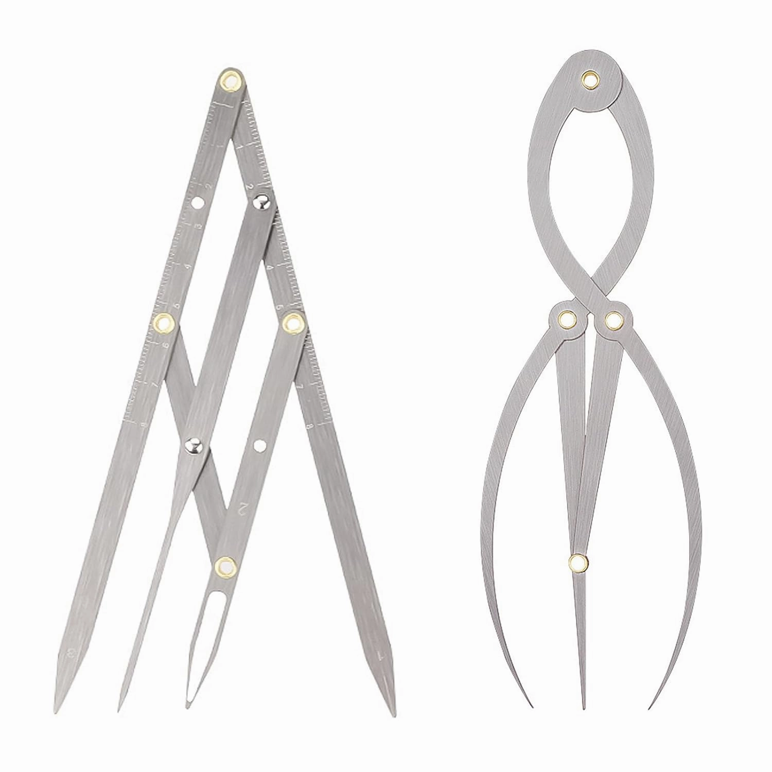 2 Pcs Golden Ratio Caliper, Eyebrow Mapping Brow Tool for Eyebrows Shaping Tattoo Makeup, 1:1.618 Measure Tool & 3-Point Positioning Ruler