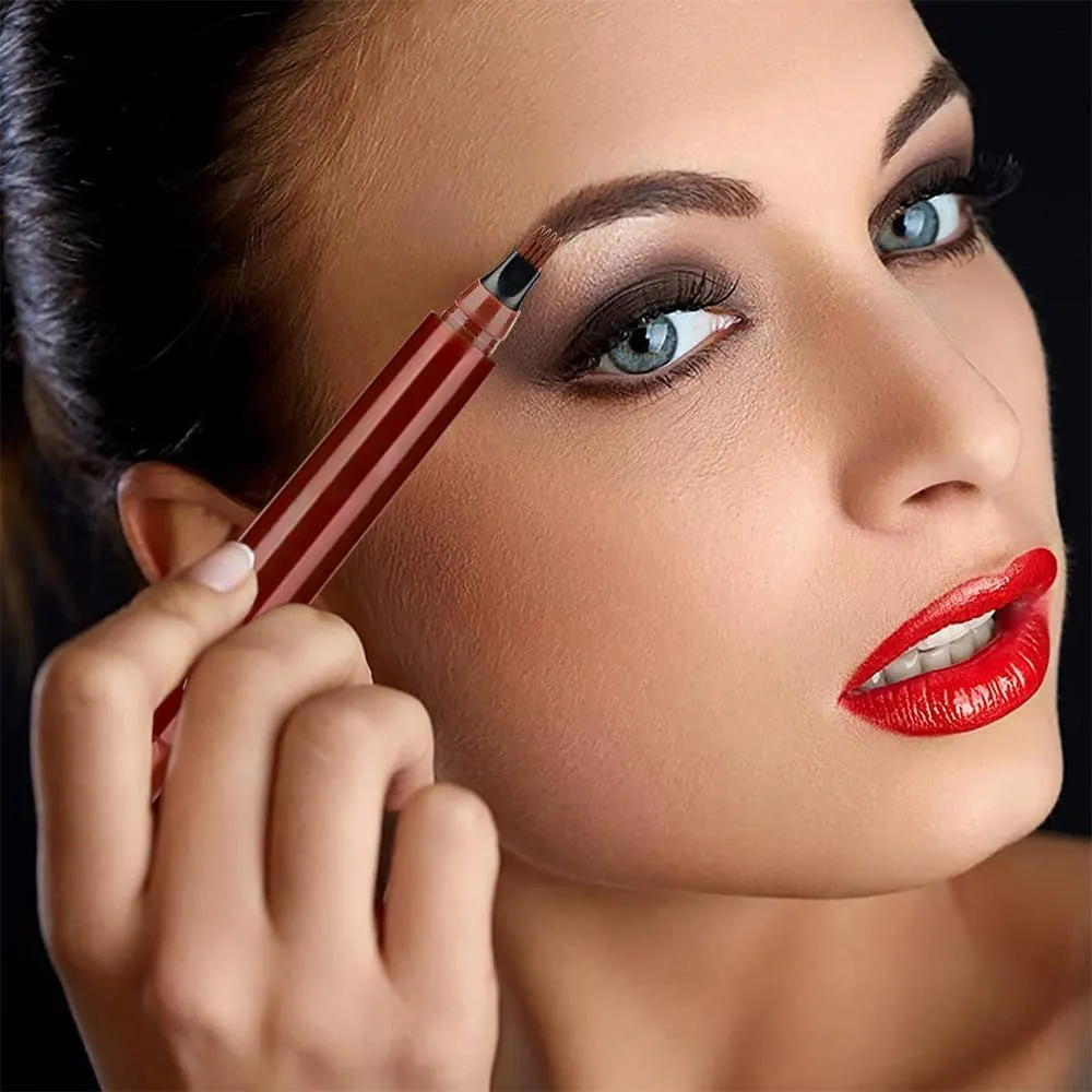 2Pc Microblading Eyebrow Pencil, Magic Eyebrow Tattoo Pencil 4 Fork Tip, Create Natural Hair-Like Brows, Waterproof Brow Pencil with Micro-Fork Tip (Grey-2pcs)