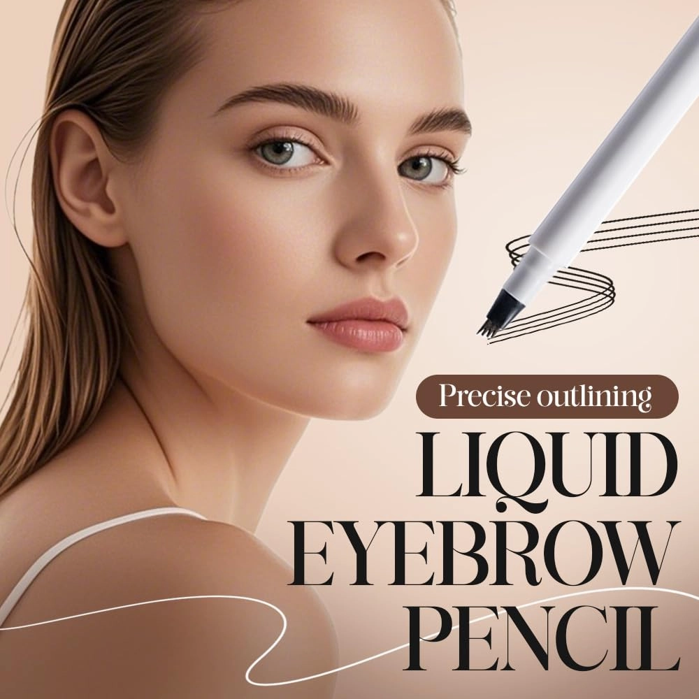 2PC Microblading Eyebrow Pencil，2025 New Magic Eyebrow Pen 3D Waterproof Brow Pencil,Tattoo Pencil with 4 Fork Tip Fine Stroke, Long Lasting Define & Shape Contouring Pen (Black/2pcs)