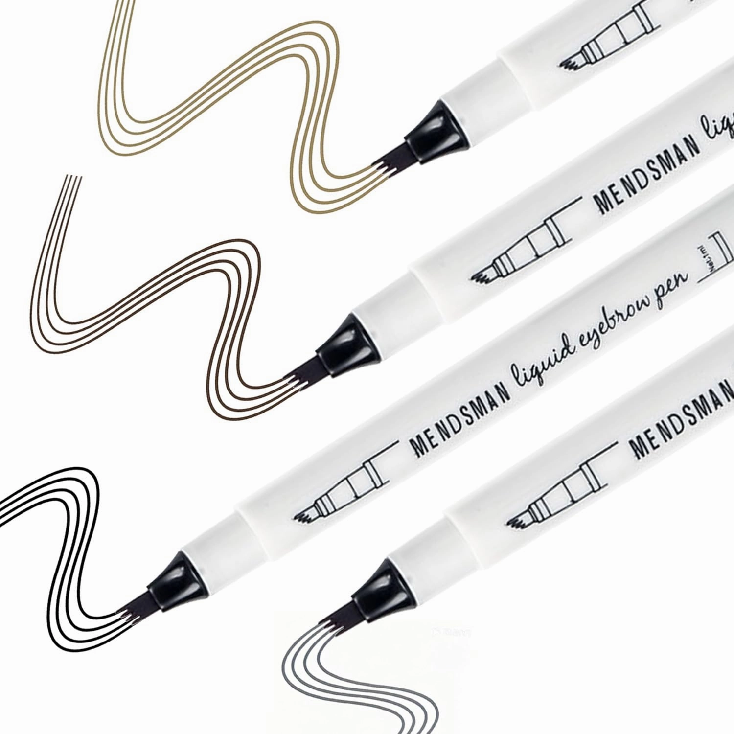 2PC Microblading Eyebrow Pencil Waterproof - Ultra-Fine Brow Pen with Hair-Like Strokes, Smudge-Proof Eyebrow Pencil for Natural Fill, Define & Shape, Long Lasting Brow Pencil