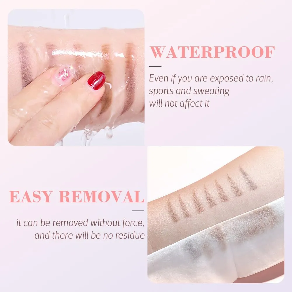 2PCS Magic Eyebrow Pencil, 2025 New 3D Magic Microblading Waterproof Brow Pen with Micro-Fork Tip, Long lasting Makeup Eyebrow Pencil Fine Stroke Natural Gap Filling Eyebrow (Brown)