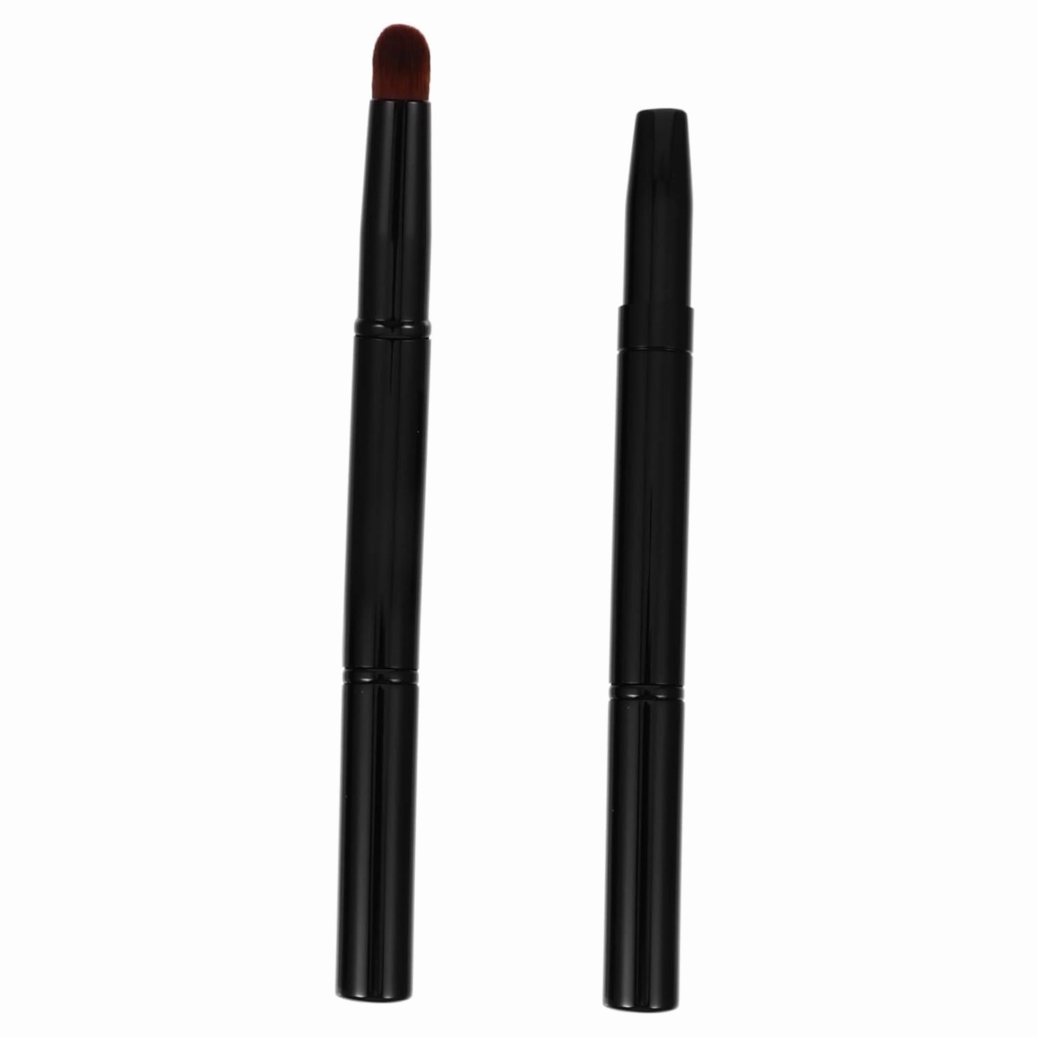 2pcs Double-ended Angled Eyebrow Brush Professional Makeup Tool for Precise Eyebrow Shaping and Portable Design Cover for Daily Use and Travel