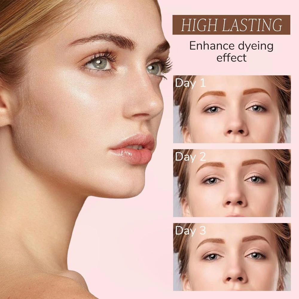 2pcs Easy Peel-Off Eyebrow Gel, 2025 Upgrade Tattoo Eyebrow Gel Easy Peel Off, Eyebrow Tattoo Peel Off, Transfer-proof Eyebrow Gels Waterproof for Women All Skin Types (2pcs #03)