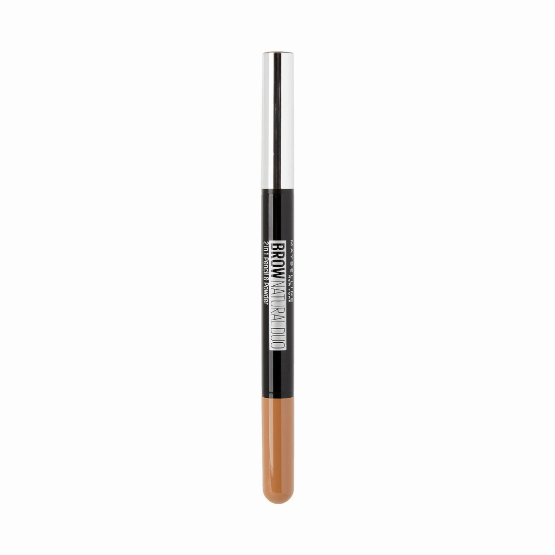 2x Maybelline Brow Natural Duo Define & Fill Duo Light Brown (Carded)