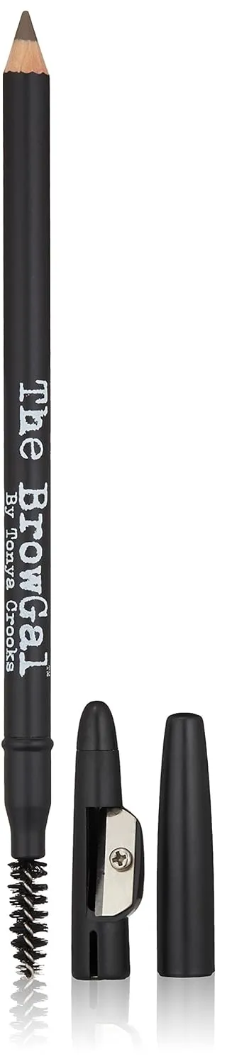 3 in 1, Skinny Eyebrow Pencil - 02 with Sharpener Cap & Spoolie Brush - Draws Tiny Brow Hairs & Fills in Sparse Areas & Gaps, Sharp Enable, Longwear, Long Lasting – "7.4 In, Espresso