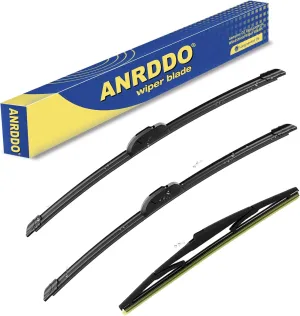 3 Wipers Factory Replacement For 2011-2021 2022 2023 Dodge Durango 2011-2013 Jeep Grand Cherokee Original Equipment Windshield Wiper Blades Set 22" 21" 12" (Set of 3)