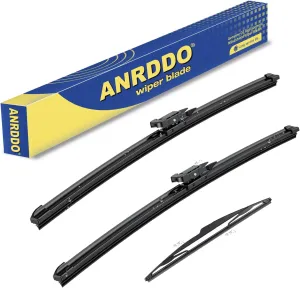 3 Wipers Factory Replacement For Ford Focus 2012 2013 2014 2015 2016 2017 2018 Original Equipment Replacement Windshield Wiper Blades Set 28" 28" 12" (Set of 3)