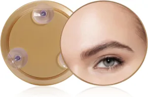 30X Magnifying Mirror with 3 Suction Cups, Lightweight Portable Makeup Mirror for Details, Ideal for Makeup and Eyebrow Trimming (Gold)