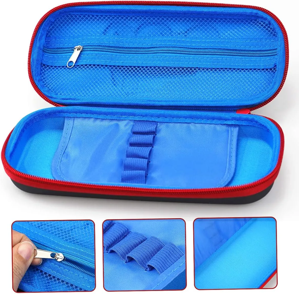 3D Car Pencil Case for Kids Boys, Waterproof Pencil Box with Compartments Pen Pouch (Black)