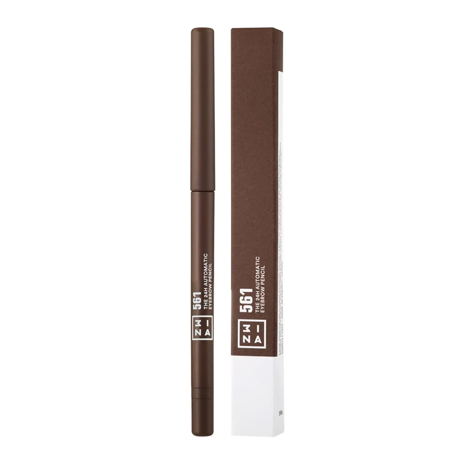 3INA The 24H Automatic Eyebrow Pencil 561 - Defines And Fills Your Eyebrows - Offers A 24H Waterproof Formula - Features An Integrated Sharpener And Automatic Format - Creamy - Cold Brown - 0.011 Oz