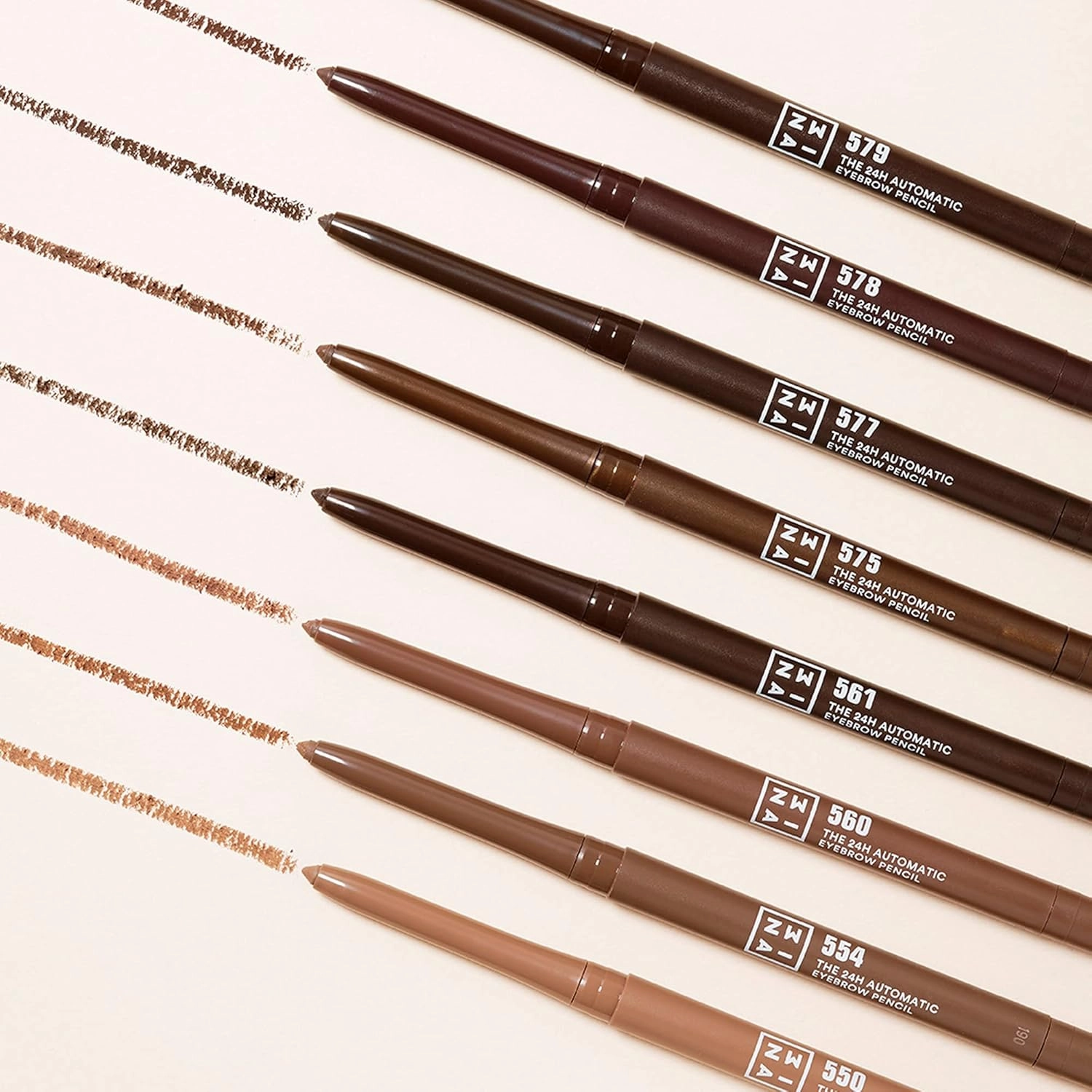 3INA The 24H Automatic Eyebrow Pencil 577 - Defines And Fills Your Eyebrows - Offers A 24H Waterproof Formula - Features An Integrated Sharpener And Automatic Format - Creamy - Gray Brown - 0.011 Oz