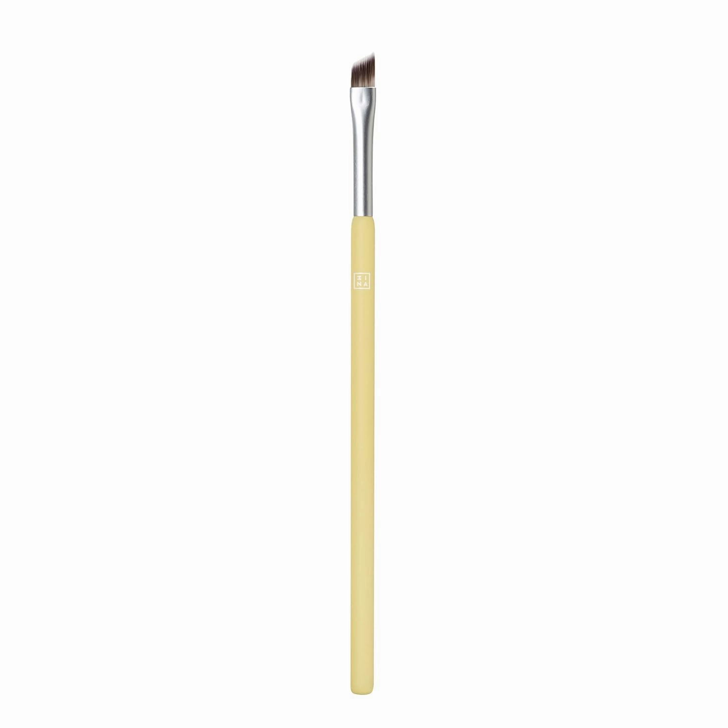 3INA The Angle Liner Brush - Dual Action Angled Brush Tool for Eyeliner and Eyebrows - Smooth Bristles Pick Up Powder, Cream, and Wax Makeup - Ergonomic Handle for Perfect Lining Precision - 1 pc