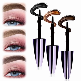 3pcs Easy Peel-Off Eyebrow Gel, 2025 Upgrade Tattoo Eyebrow Gel Easy Peel Off, Eyebrow Tattoo Peel Off, Transfer-proof Eyebrow Gels Waterproof for Women All Skin Types (3pcs)