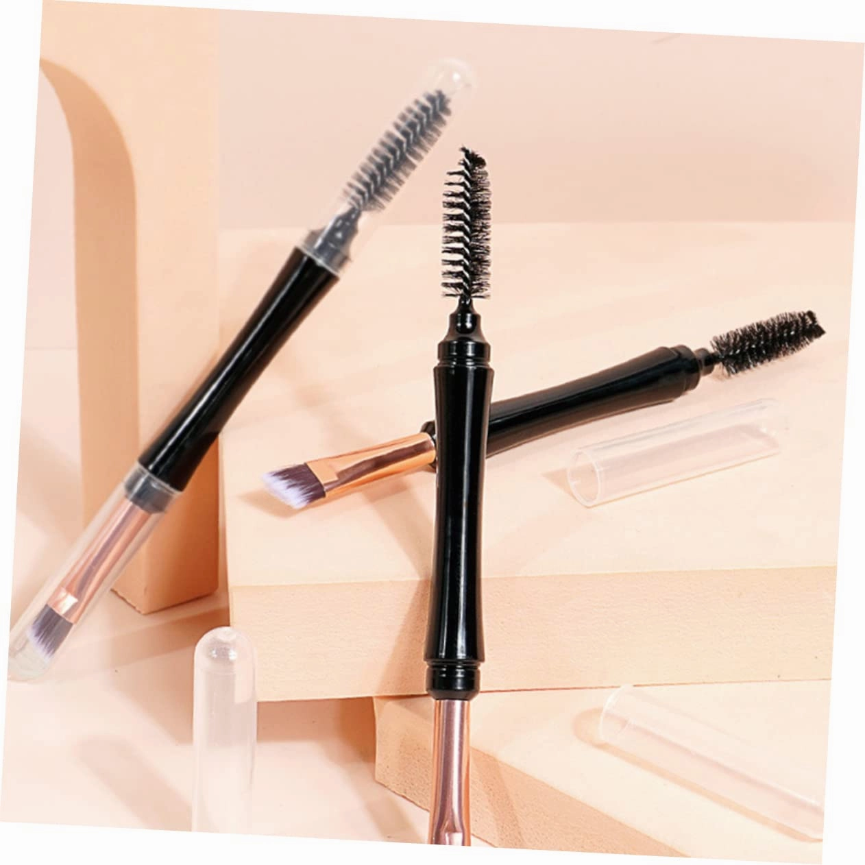 3sets Professional Eyebrow Makeup Tools Dual Tip Brow Brush Set 10pcs*3