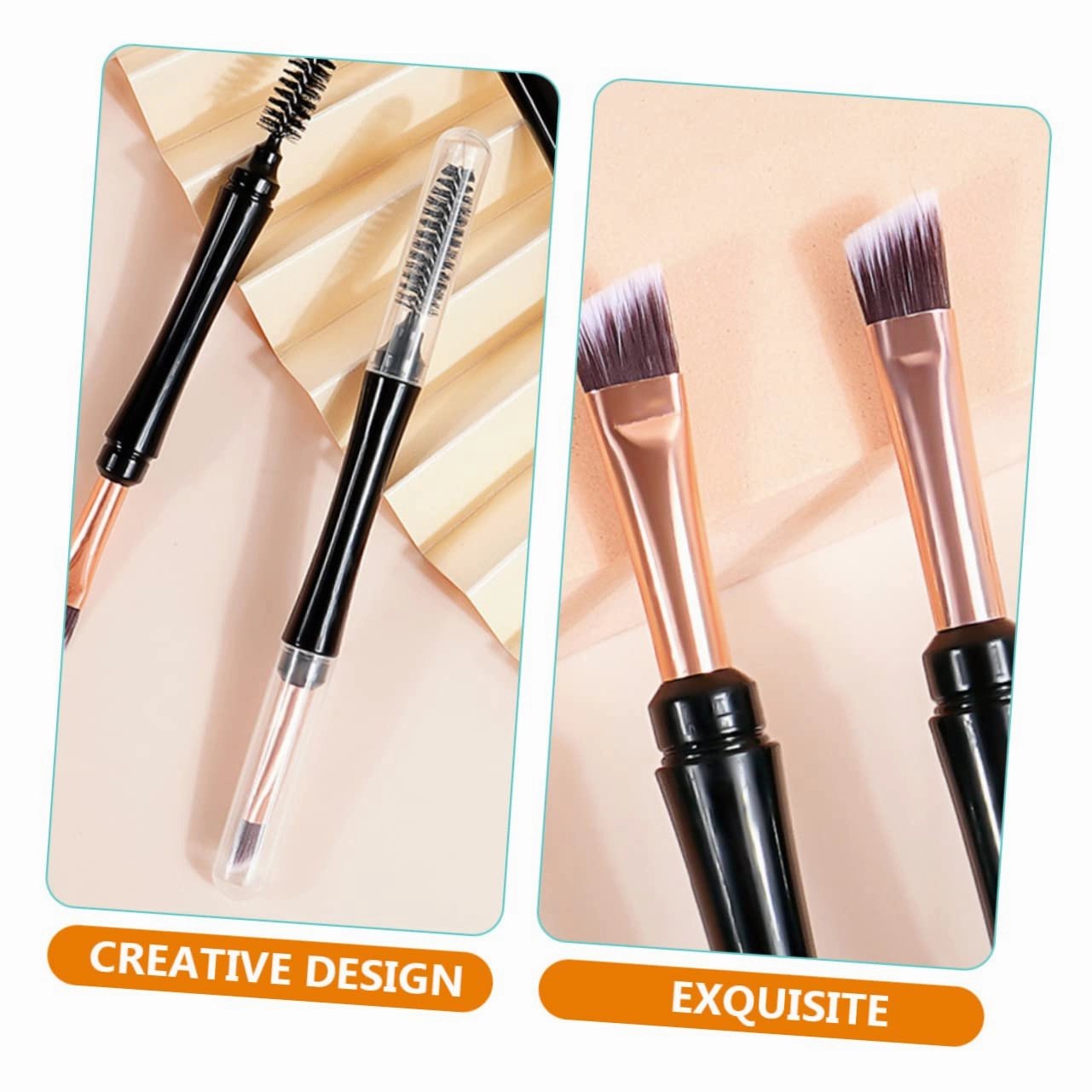 3sets Professional Eyebrow Makeup Tools Dual Tip Brow Brush Set 10pcs*3