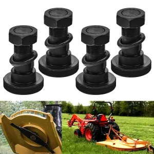 4 Pack Rotary Cutter Blade Bolt Kit 63607 Compatible with Bush Hog, with Nuts and Lock Washers, Replaces: 802-263C, 802-277C, 7919, 252BH, 20322