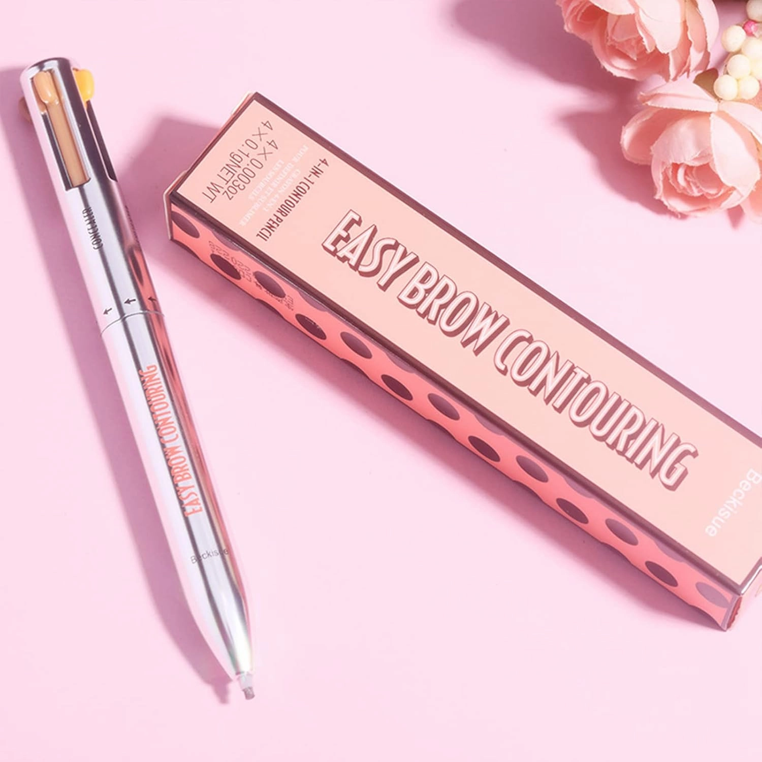4-in-1 Defining & Highlighting Brow Pencil, Brow Contour Pro, 4 in 1 Brow Contour Highlight Pen (3pcs,2# Medium)