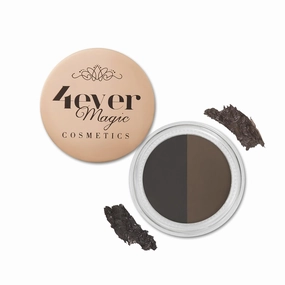 4ever Magic Cometics Double Shade Seductive Eyebrow Gel (0.14oz) - Cruelty Free & Vegan - Smudge Free - Enriched with Castor Oil - Long Lasting - Water Resistant - Made in USA (Abracadabra Black)