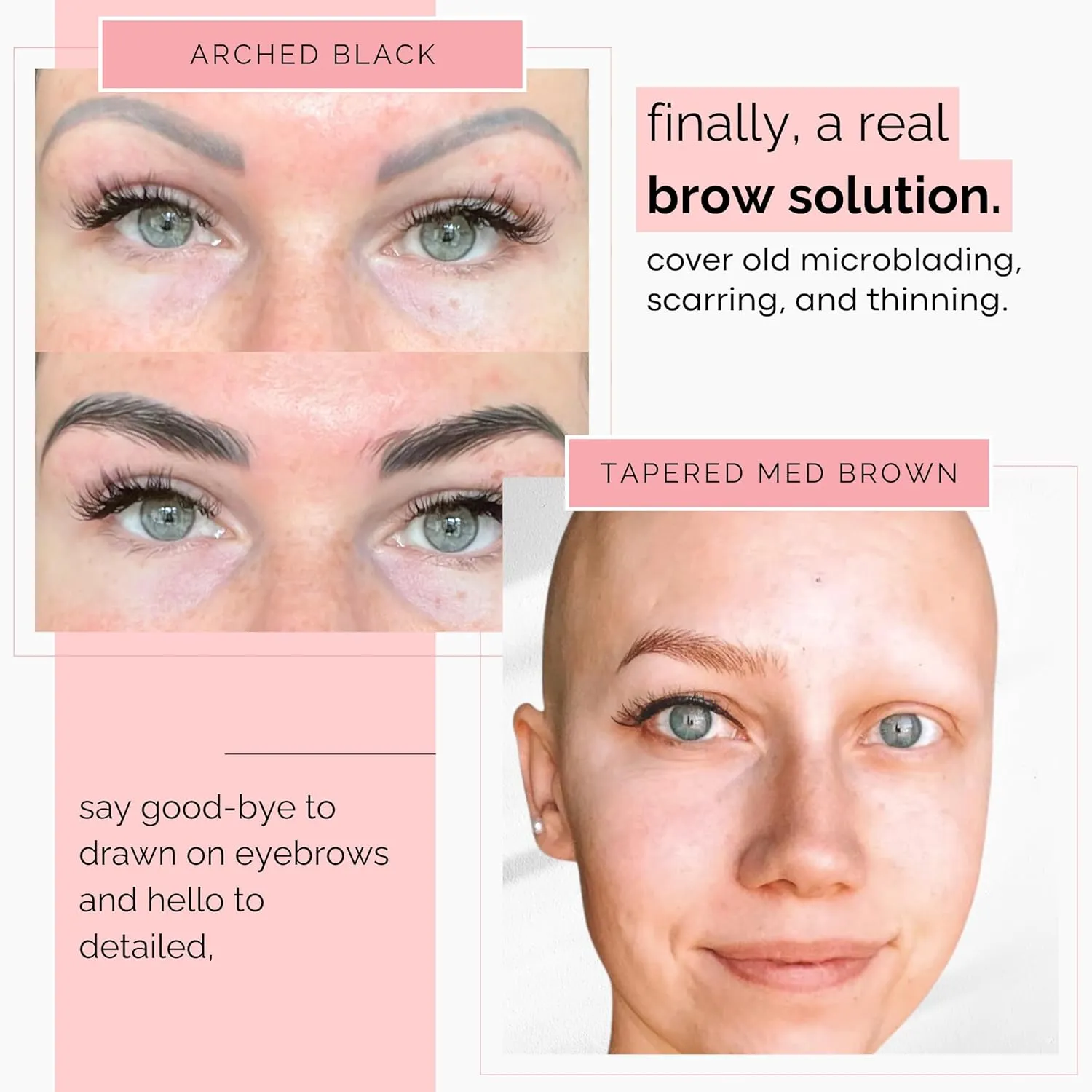 5 Pack Temporary Eyebrow Tattoos Waterproof Eyebrow Stickers, False Tattoos Hair Like Peel Off Instant Transfer Brows For Women And Men | Natural Strokes, Shaping (natural, ash brown)