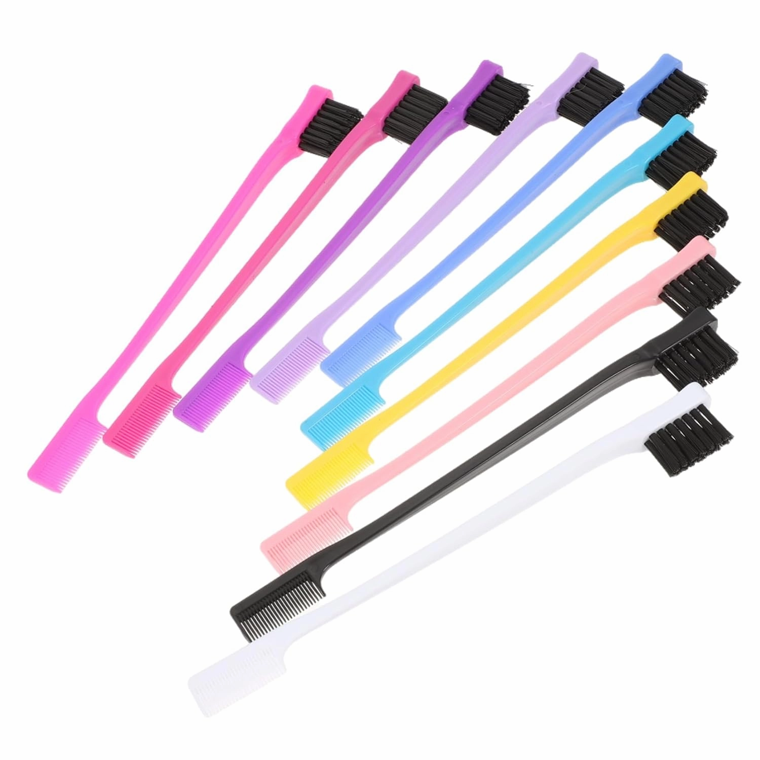 50pcs Dual Tip Eyebrow Brush Lash Comb Portable Eyebrow Spoolie Brush Beauty Tool for All Makeup