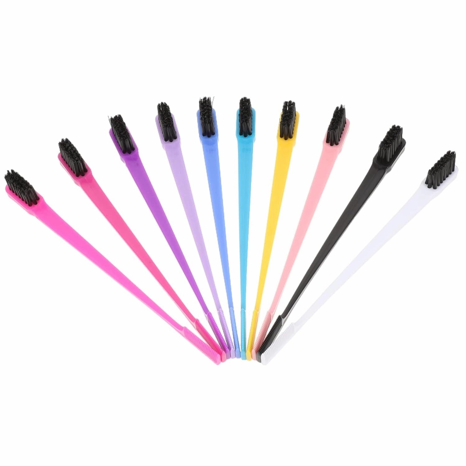 50pcs Dual Tip Eyebrow Brush Lash Comb Portable Eyebrow Spoolie Brush Beauty Tool for All Makeup