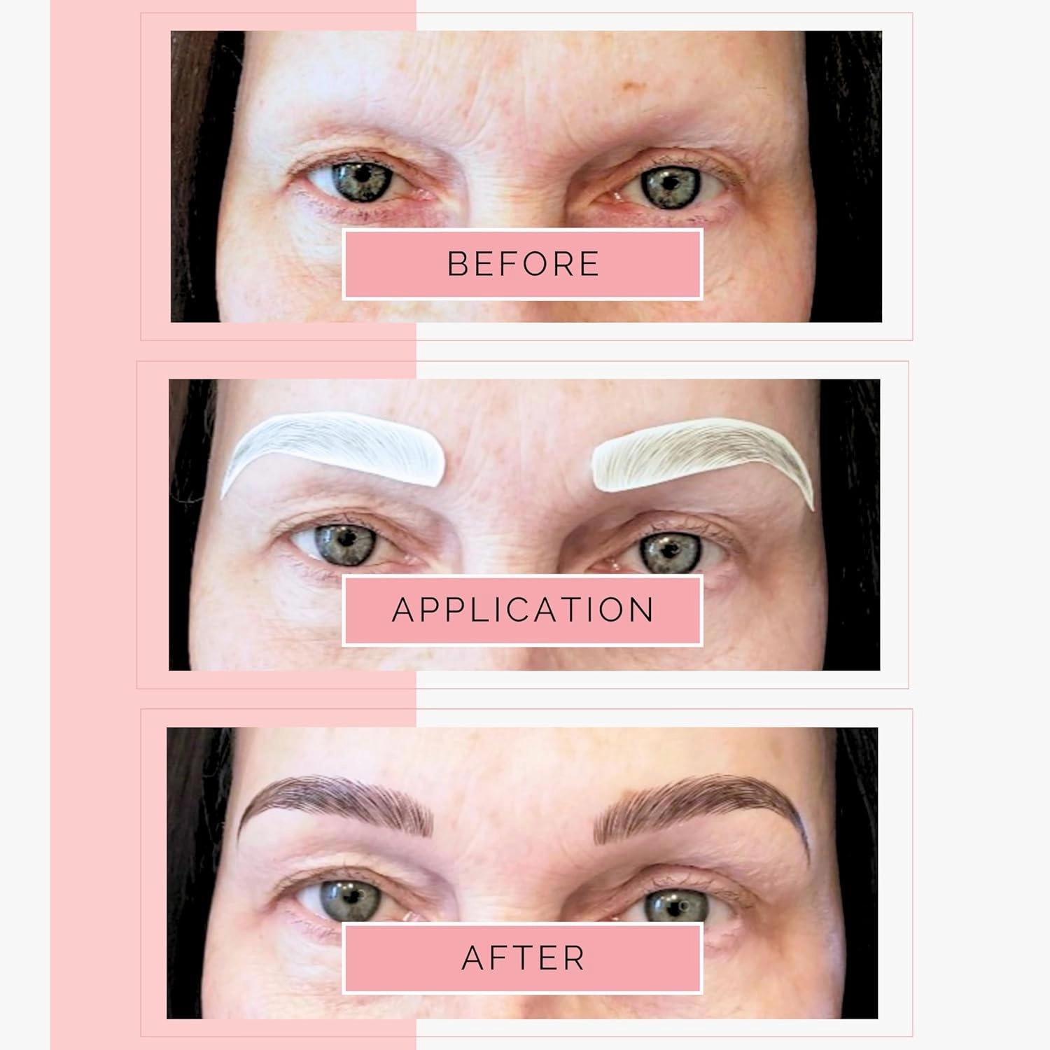 5 Pack Temporary Eyebrow Tattoos Waterproof Eyebrow Stickers, False Tattoos Hair Like Peel Off Instant Transfer Brows For Women And Men | Natural Strokes, Shaping (tapered, taupe)