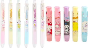 6 Pcs Mechanical Pencils with 5 Pcs Retractable Eraser, Cute Eraser Pencil, Cartoon Creative Stationery Supplies for Girls