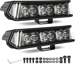 7 Inch CREE LED Light Bar, Niking Auto 2Pcs Side Shooter LED Pods Off Road Driving Lights Spot Flood Combo Work Light Bumper Lights for Trucks ATV UTV SUV Pickup Tractor Boat
