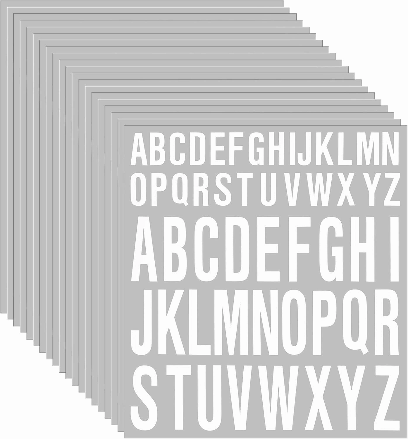 832 Pieces 16 Sheets Letter Stickers Self Adhesive Alphabet Sticker on Vinyl Letters Capital Stickers for Crafts Outdoor Sign Poster Mailbox Window Door Cars Trucks(2 Inch and 3 Inch,White)