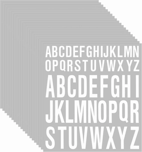 832 Pieces 16 Sheets Letter Stickers Self Adhesive Alphabet Sticker on Vinyl Letters Capital Stickers for Crafts Outdoor Sign Poster Mailbox Window Door Cars Trucks(2 Inch and 3 Inch,White)