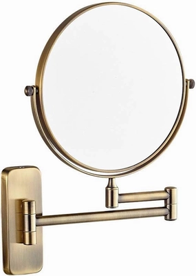 8 Inch Bathroom Vanity Mirrors, Wall Mounted Magnifying Sturdy Double Sided Adjustable Cosmetic Shaving Makeup(Bronze,5X)