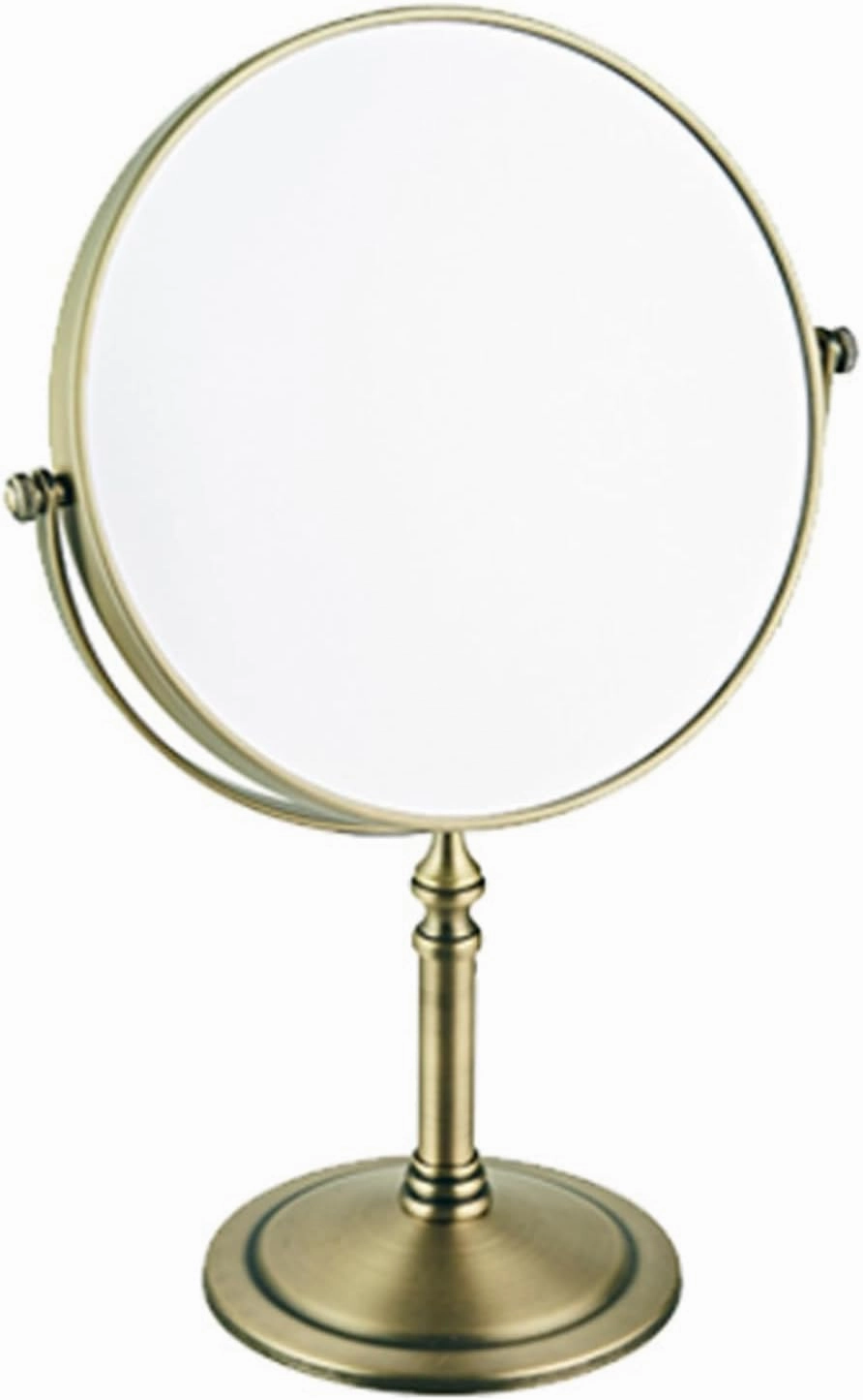 8 Inch Countertop Makeup Mirrors, Double Sided Standing Vanity Mirror with Magnification, 360° Swivel Tabletop Cosmetic Shaving Mirrors,for Bathroom or Bedroom,5X,Antique Bronze