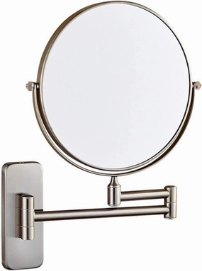 8 Inch Makeup Mirrors, Double Sided Brass Magnifying Mirror, Extendable Folding 360° Swivel Vanity Shaving Mirrors(1,5X)