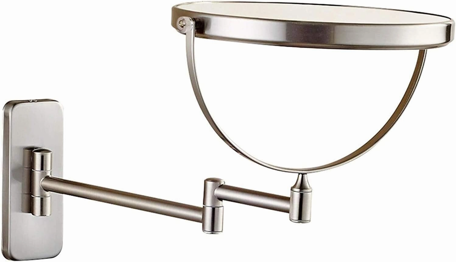 8 Inch Makeup Mirrors, Double Sided Brass Magnifying Mirror, Extendable Folding 360° Swivel Vanity Shaving Mirrors(1,5X)