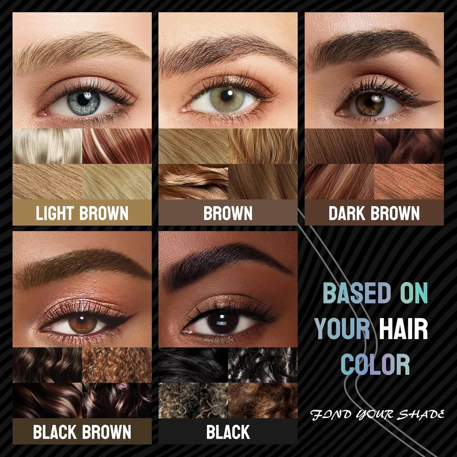 9708 2-Tip Double-Ended Eyebrow Pen, 2-in-1, with Eyebrow Brush. Waterproof and Sweat Proof,Precise Liquid Brow, 5 Shades, Long-Lasting (3#Dark Brown)