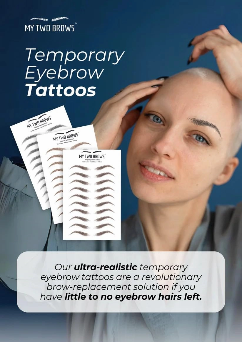 (10 pairs) Dirty Blonde Temporary Eyebrow Tattoo - Medium Size - Waterproof & Smudgeproof - Everyday Brow Style Eyebrow Stickers - Sheet Lasts up to 30 Days - Won't Work on Existing Brows