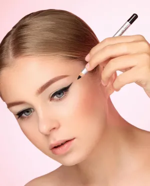 aden Satin Eyeliner Pencil – Durable – Smudge-proof & Waterproof – Oil free and Highly Pigmented (60 Black)