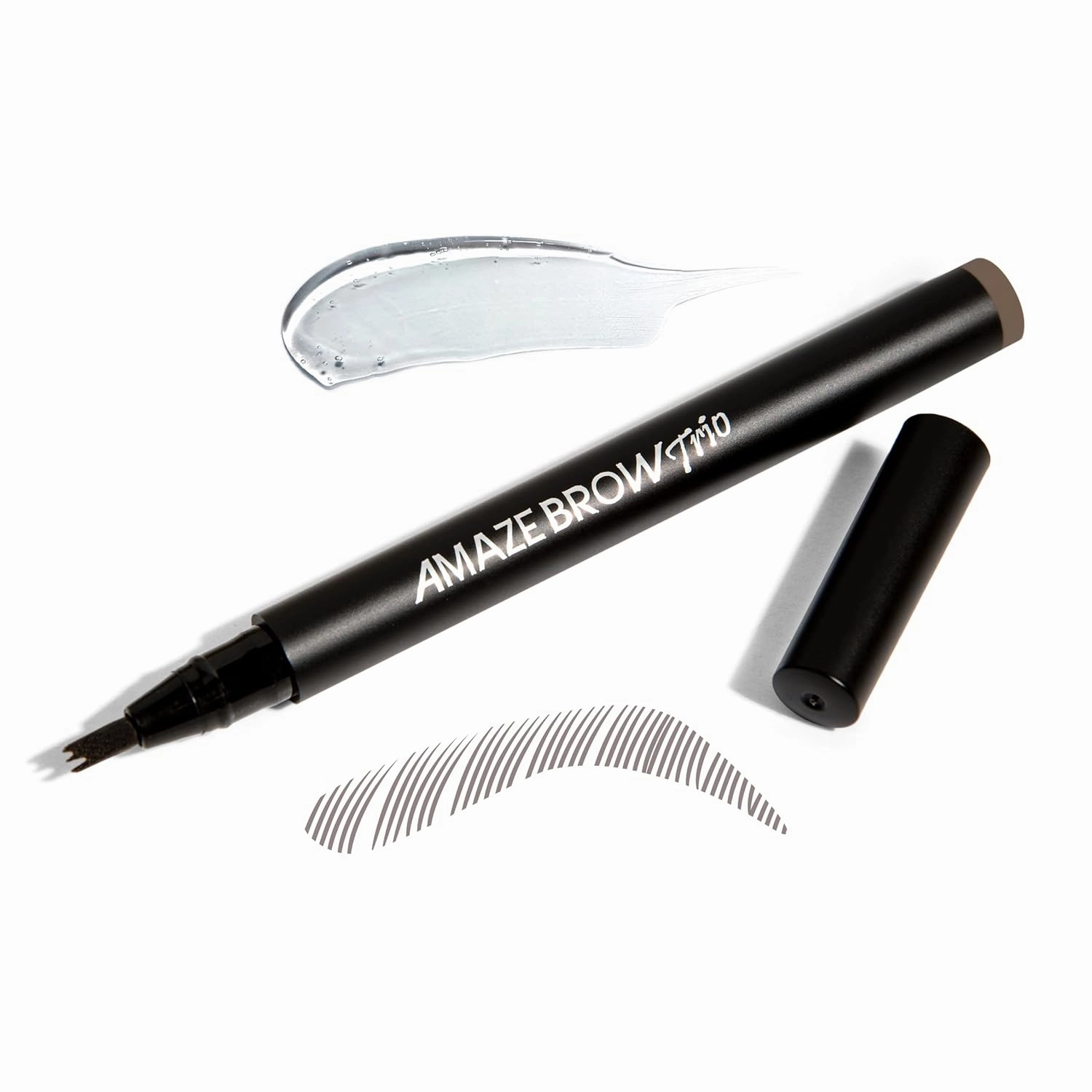 Amaze Brow 2-in-1 Growth Serum and Tint Pen, Waterproof & Long-Lasting, Dark Brunette