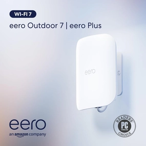 Amazon eero Outdoor 7 dual-band mesh wifi router with 1-month free eero Plus (auto-renews) - Weatherproof rating of IP66, Coverage up to 15,000 sq. ft. outdoors, 1-pack, Includes 30W PoE  adapter, 2024 release